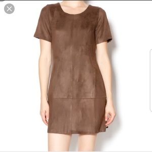 Paper Crane Brown Suede Dress